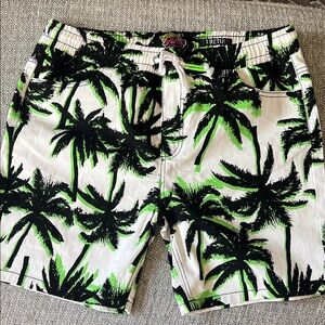 Vintage Men’s Good Vibes by Drill Clothing Tropical palm tree shorts Size L